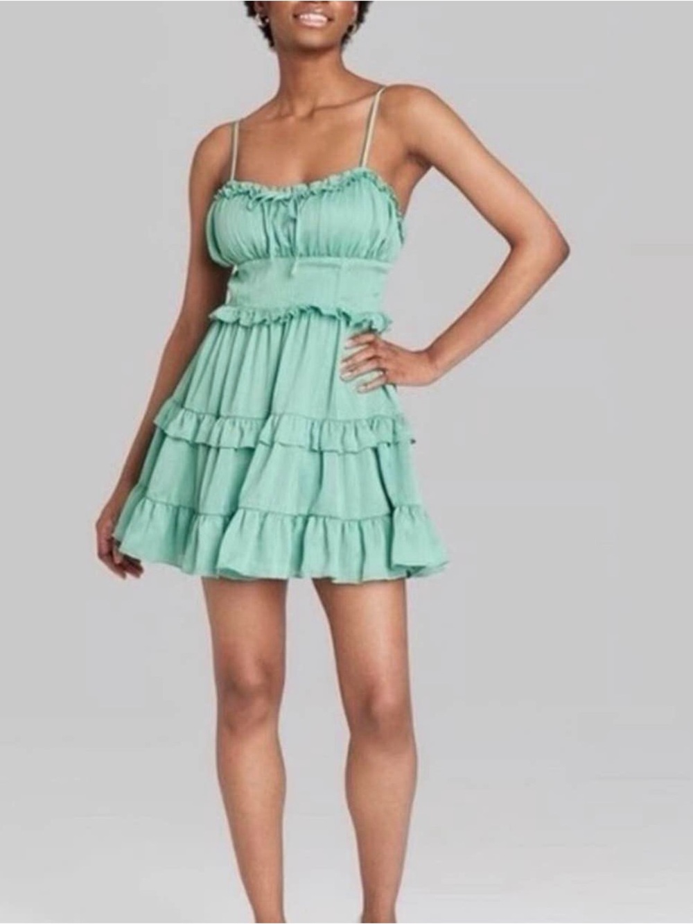 Aqua green sundress AM